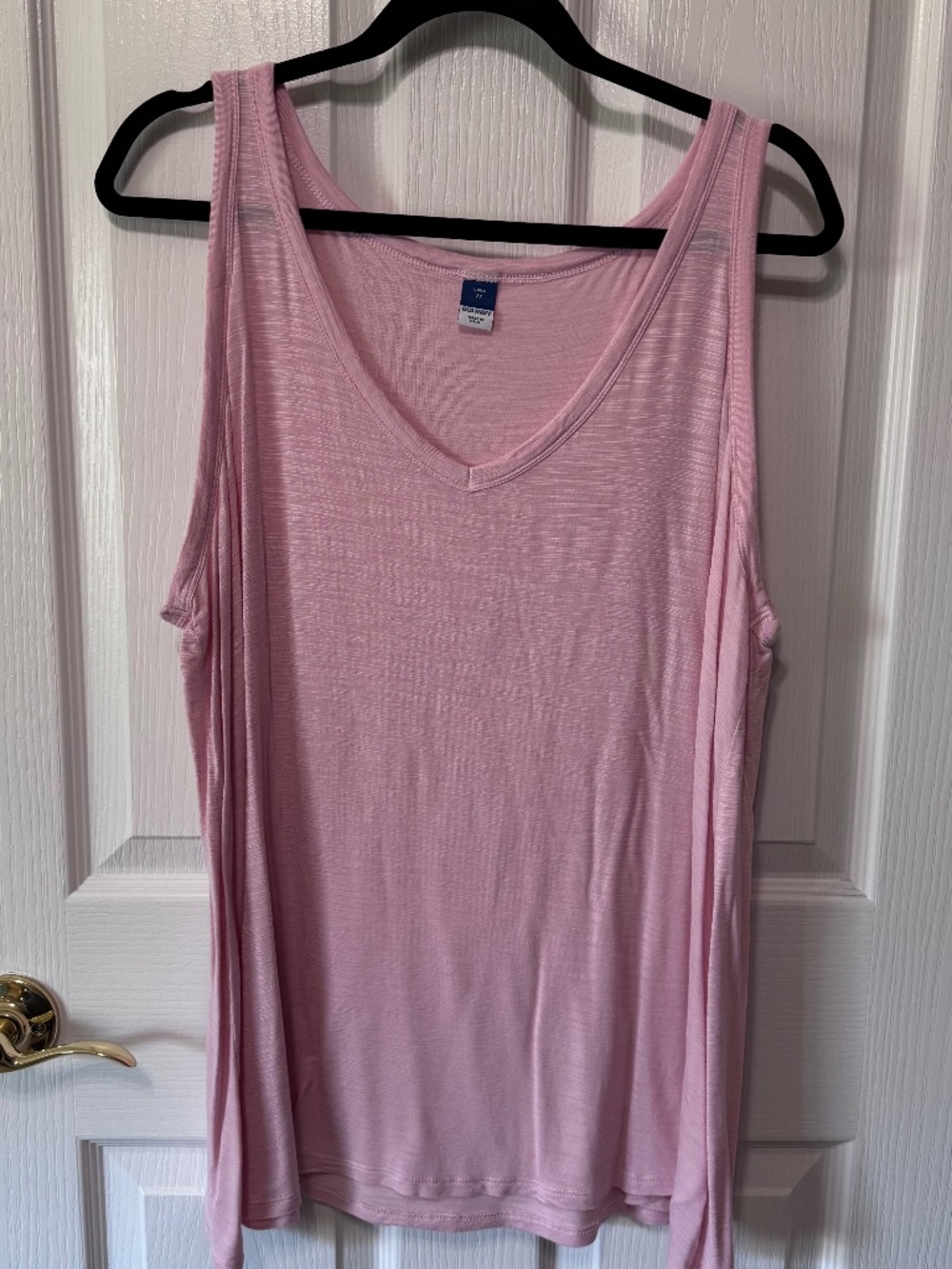 Old Navy V Neck Tank Top, Light Pink, Size 2X
